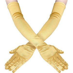 Long Opera Party Gloves for Women 1920s 20s Satin Gloves Costumes Elbow Length